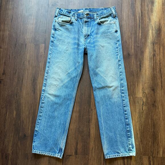 Carhartt B480 Traditional Fit Jeans 38x32 Light Wash Denim 2014 - Picture 2 of 8